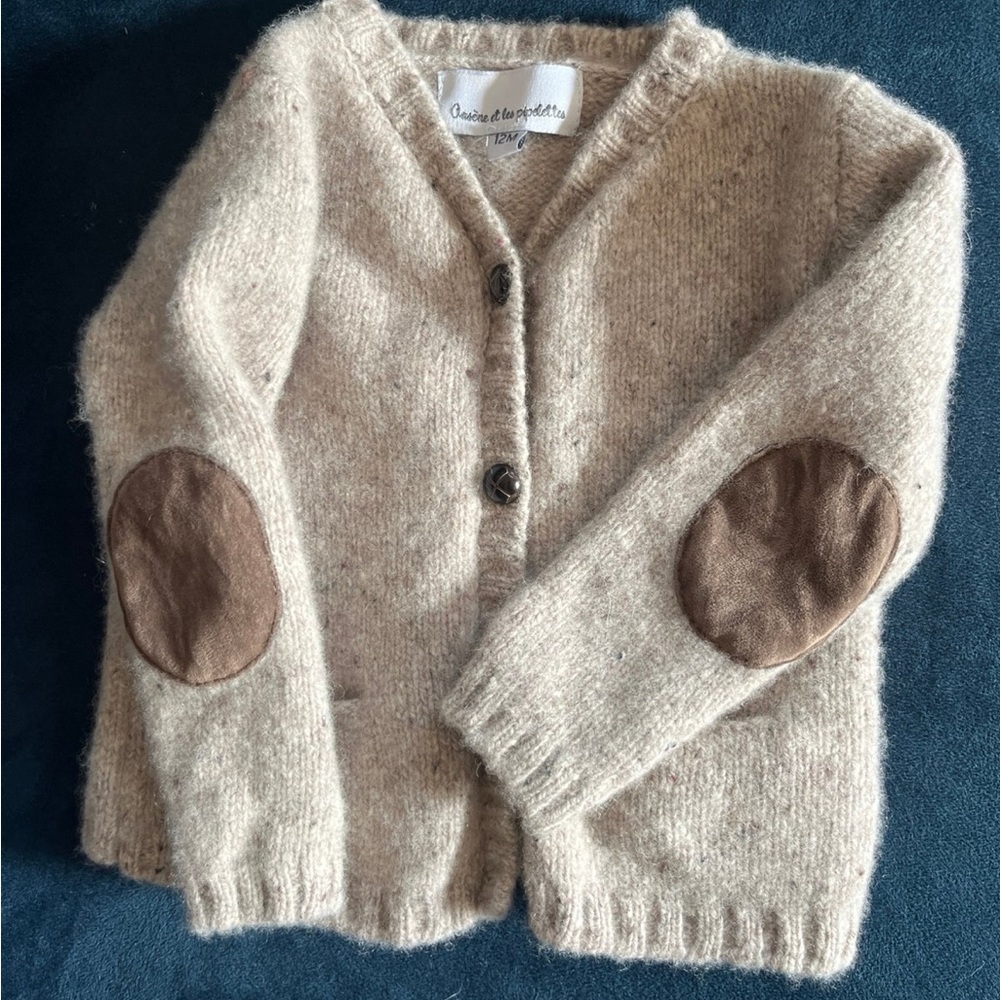 Wool and cashmere baby sweater
